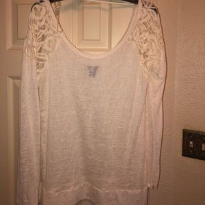 Sheer lace long sleeve
